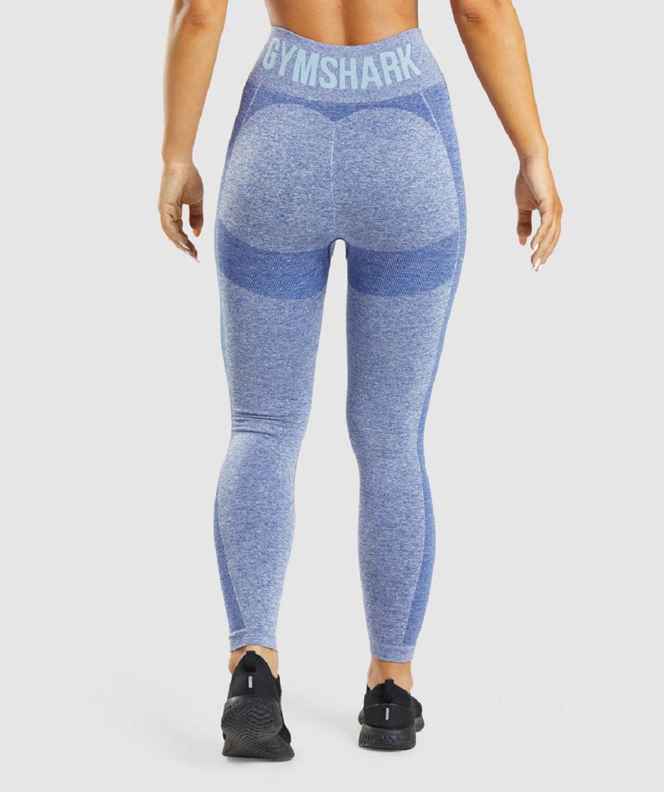 Legginsy Damskie Gymshark Flex High Waisted Niebieskie | PL 2296HAP